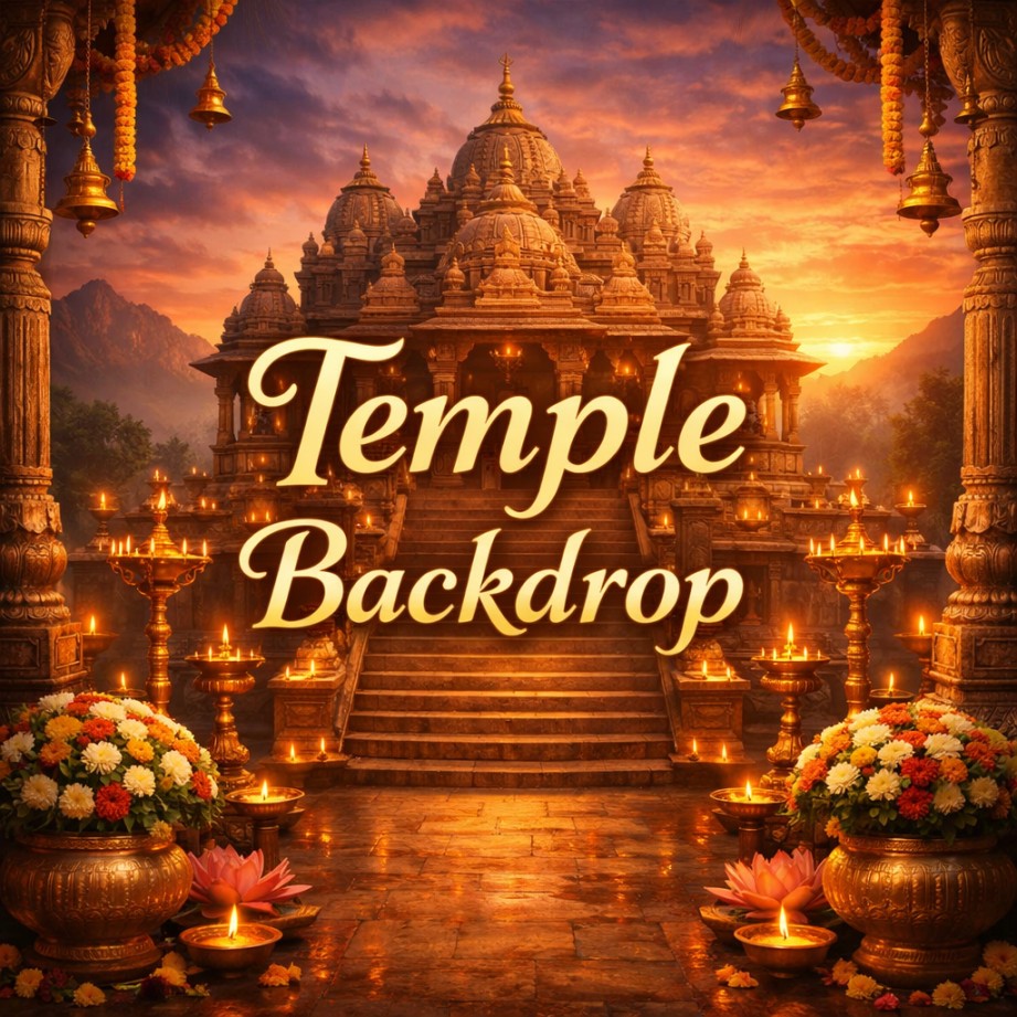 Temple Backdrops - All types of temple Backdrop