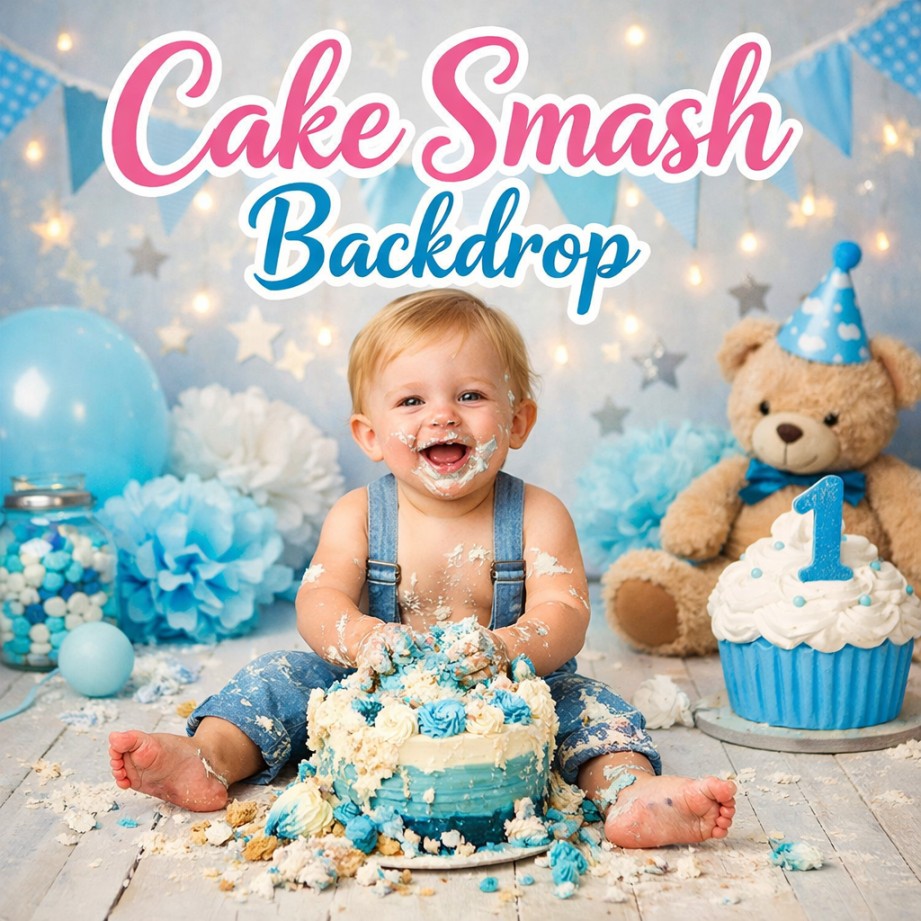 Cake Smash Backdrops for First Birthday Photos | Custom Designs