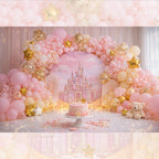 Balloon Theme Cake Smash Backdrop for 1st Birthday Photography