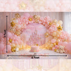 Balloon Theme Cake Smash Backdrop for 1st Birthday Photography