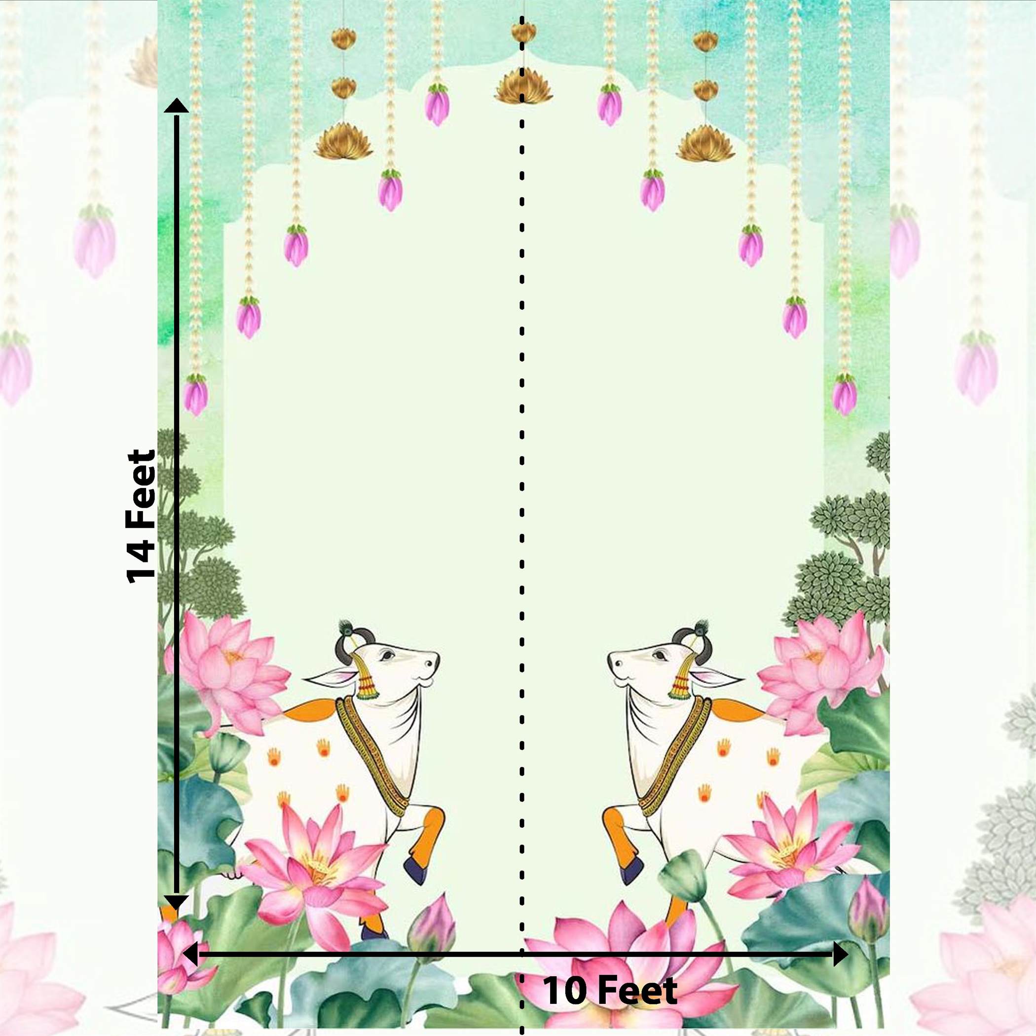 Luxury Pichwai Backdrop | Traditional Wedding & Event Decor