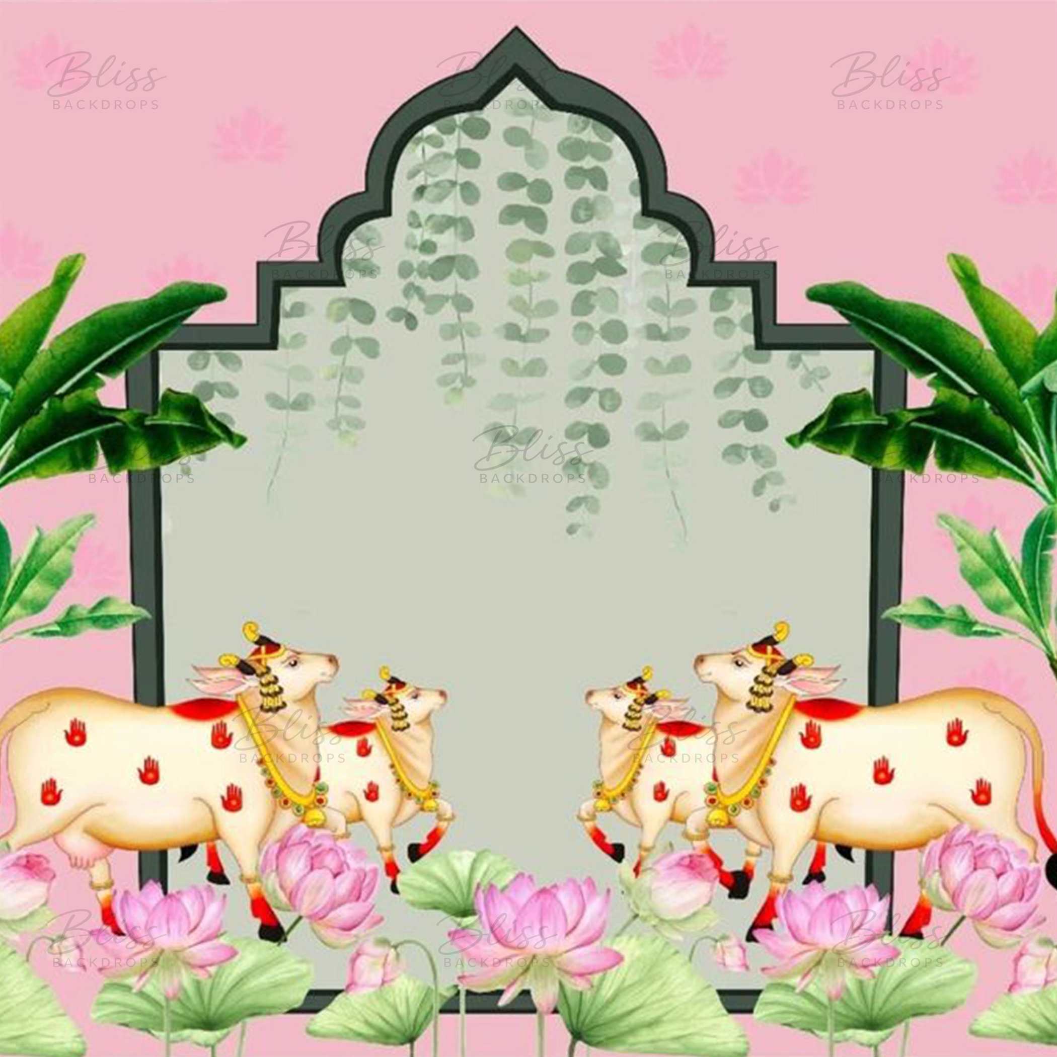 Classic Pichwai Backdrop Cloth for Function