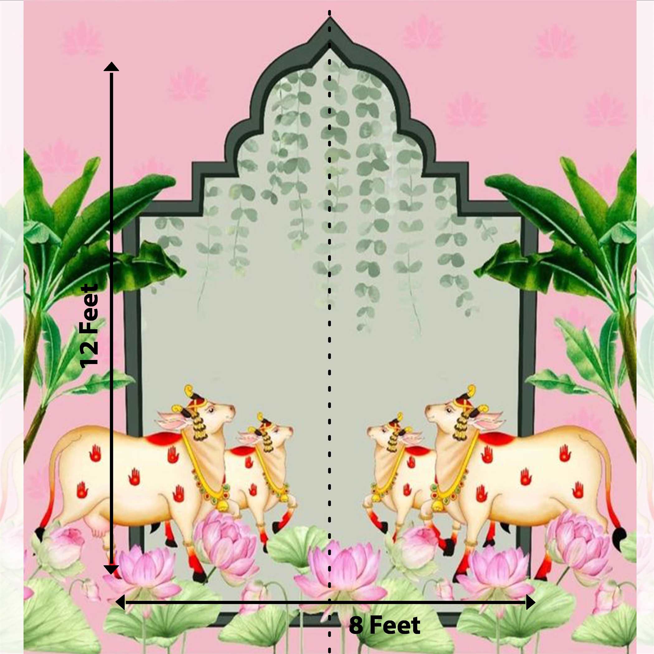 Classic Pichwai Backdrop Cloth for Function