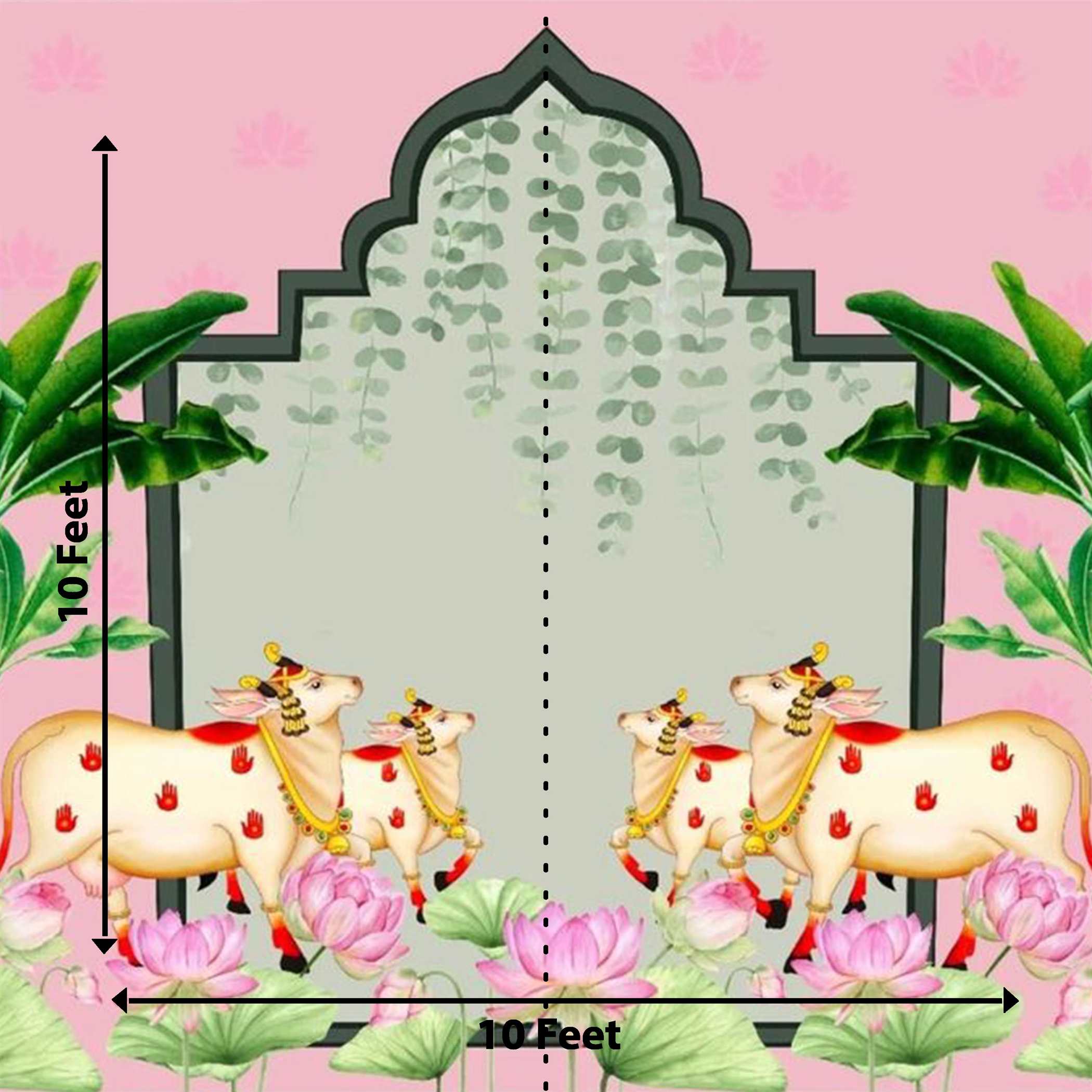 Classic Pichwai Backdrop Cloth for Function